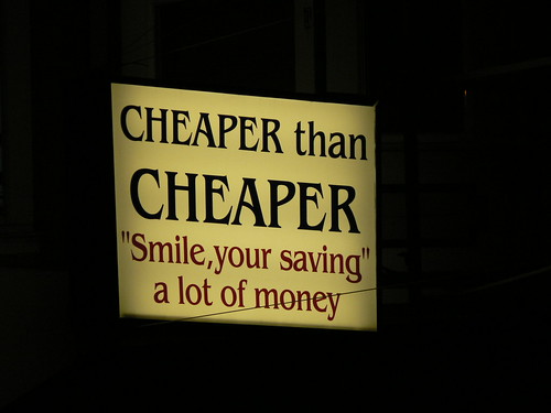 Cheap sign